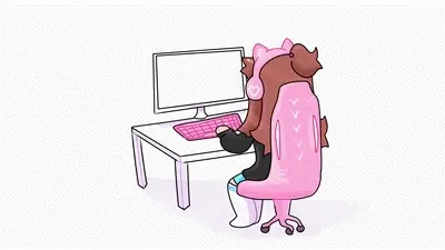 Leiloo Typing At Gaming Desk