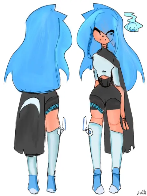 Moon Cloak Girl Character Sheet
