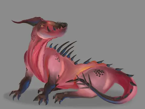 Pink Spiked Dragon Hound