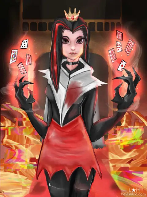 Queen Of Hearts Flying Cards