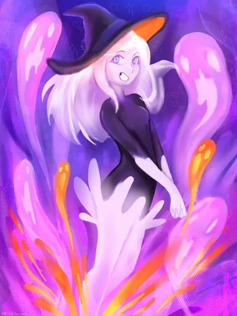 White Haired Witch Ghost Flames