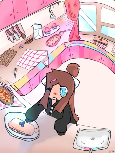 Leiloo Baking Pies Pink Kitchen