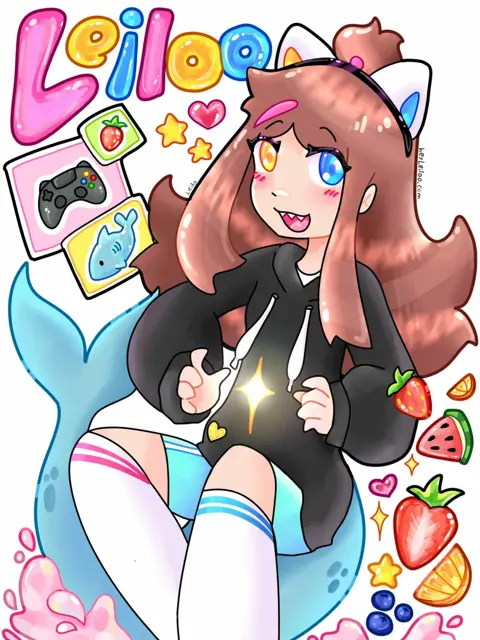 Leiloo Logo Shark Float Poster