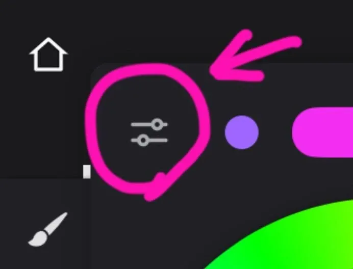Corel Painter detailed colour-matching palette expanded with the hue, saturation, and value controls visible