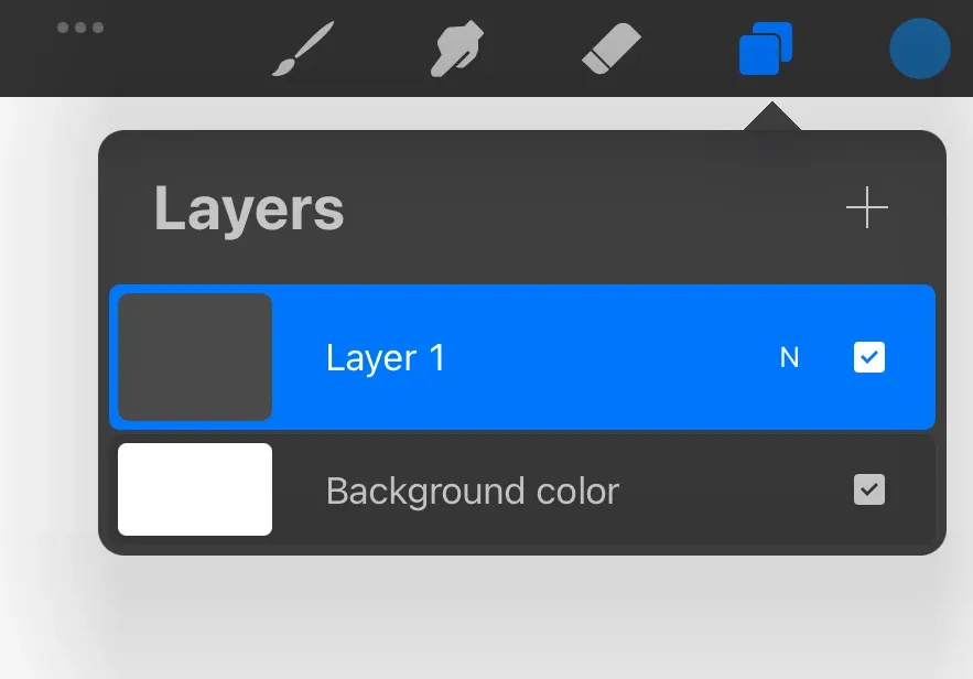 Procreate locked layer indicator showing the small padlock icon beside the layer thumbnail